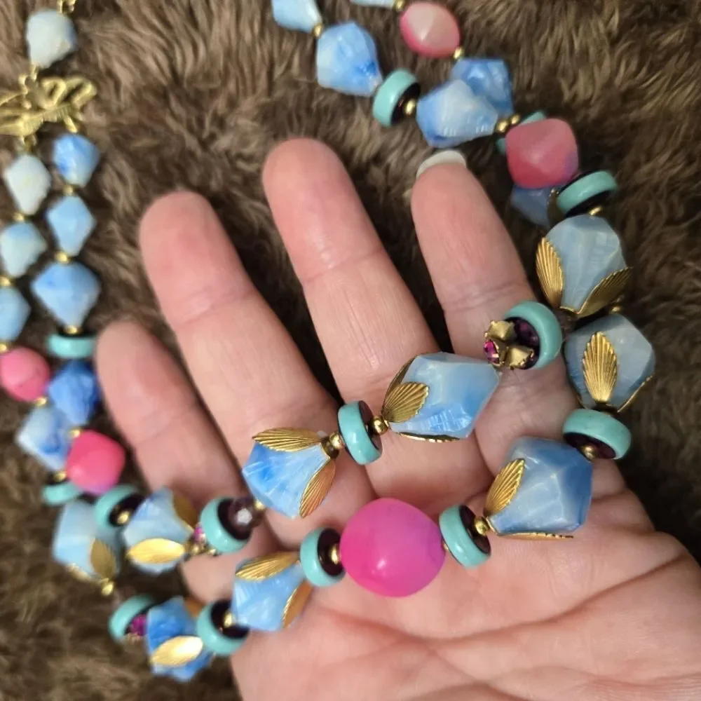 Deauville Double-Strand Beaded Choker rare find Vintage!!!